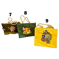 Digital Printed Raw Silk Bag