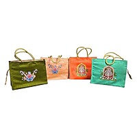 Digital Printed Raw Silk Bag
