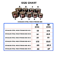 Stainless steel wide storage box
