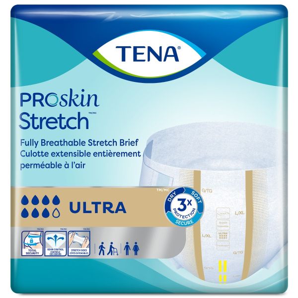 TEN67803 - Tena Stretch Ultra Brief, LARGE/EXTRA LARGE 41"-64" (36/pkg) TEN67803 - Tena Stretch Ultra Brief, LARGE/EXTRA LARGE 41"-64" (36/pkg)