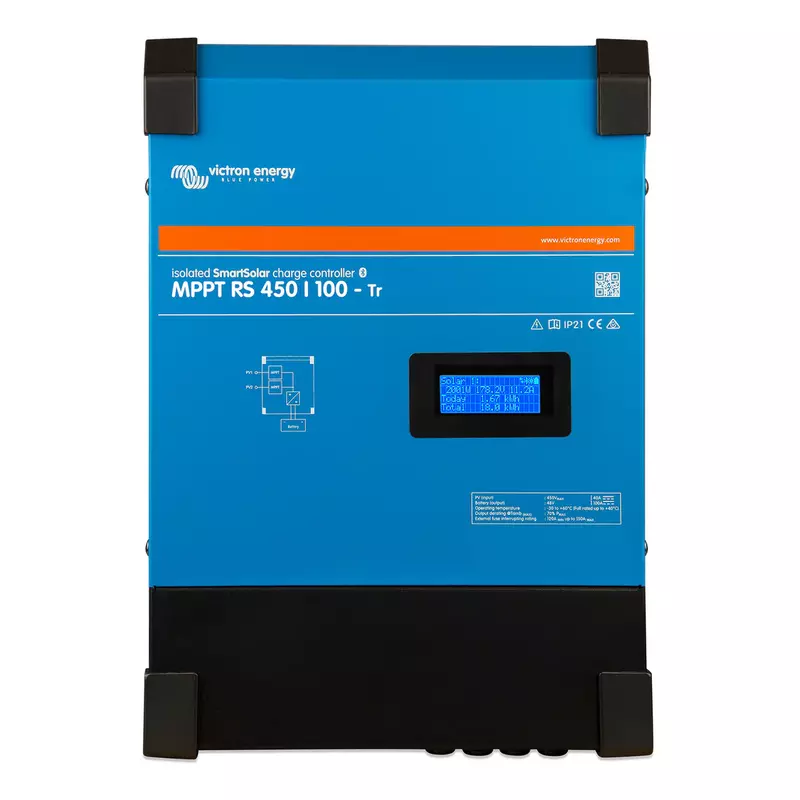 Régulateur de charge solaire SmartSolar MPPT RS 450/100-Tr de Victron Energy | SCC145110410