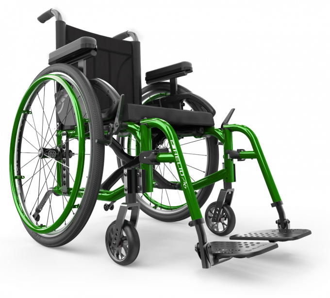 Ultralight folding Helio A6 Wheelchair - 6000 series aluminum